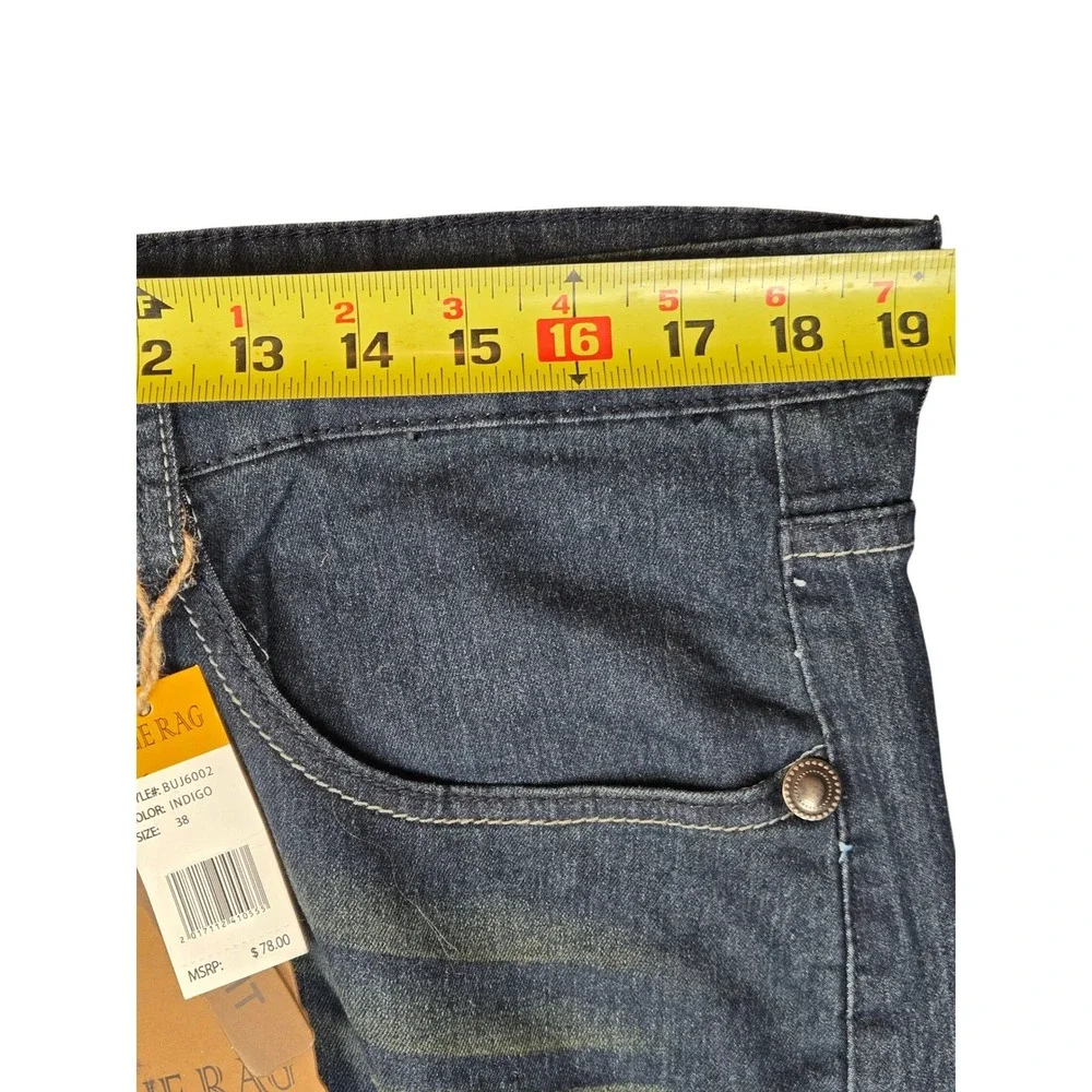 BLUE RAG Mens Flex Fit Indigo Denim Jeans Style‎ BUJ6002 Size 38x30